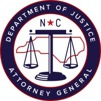 NC Department of Justice logo, NC Department of Justice contact details