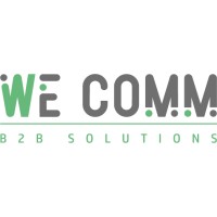 We comm logo, We comm contact details