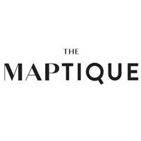 The Maptique logo, The Maptique contact details