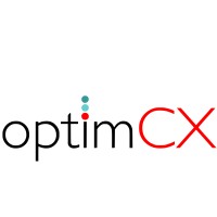 optimCX logo, optimCX contact details