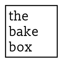 the bake box logo, the bake box contact details