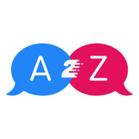 A2Z English logo, A2Z English contact details