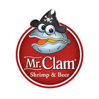 Mr Clam shrimp and beer company logo, Mr Clam shrimp and beer company contact details