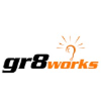 gr8works logo, gr8works contact details