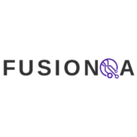 FusionQA logo, FusionQA contact details