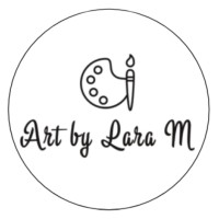 Art by Lara M logo, Art by Lara M contact details