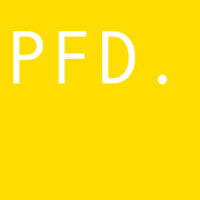 PFD. logo, PFD. contact details