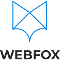 WEBFOX.IO logo, WEBFOX.IO contact details