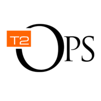 T2Ops logo, T2Ops contact details