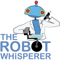 The Robot Whisperer logo, The Robot Whisperer contact details