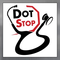 DOT STOP med logo, DOT STOP med contact details