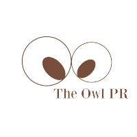 The Owl PR logo, The Owl PR contact details