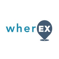 wherEX logo, wherEX contact details