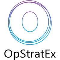 OpStratEx logo, OpStratEx contact details