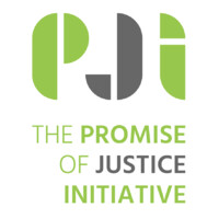 The Promise of Justice Initiative logo, The Promise of Justice Initiative contact details