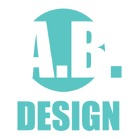 A.B. Design logo, A.B. Design contact details