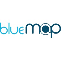 BlueMap logo, BlueMap contact details