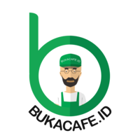 BukaCafe.ID logo, BukaCafe.ID contact details