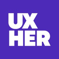 UX HER logo, UX HER contact details