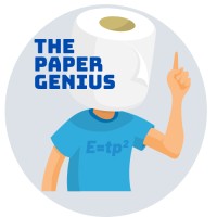 The Paper Genius logo, The Paper Genius contact details