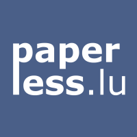 paperless.lu logo, paperless.lu contact details