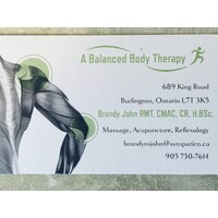 A Balanced Body Therapy logo, A Balanced Body Therapy contact details