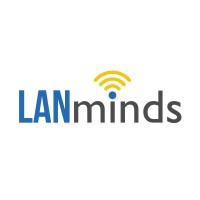 LANminds logo, LANminds contact details