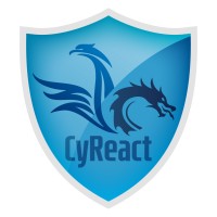 CyReact logo, CyReact contact details